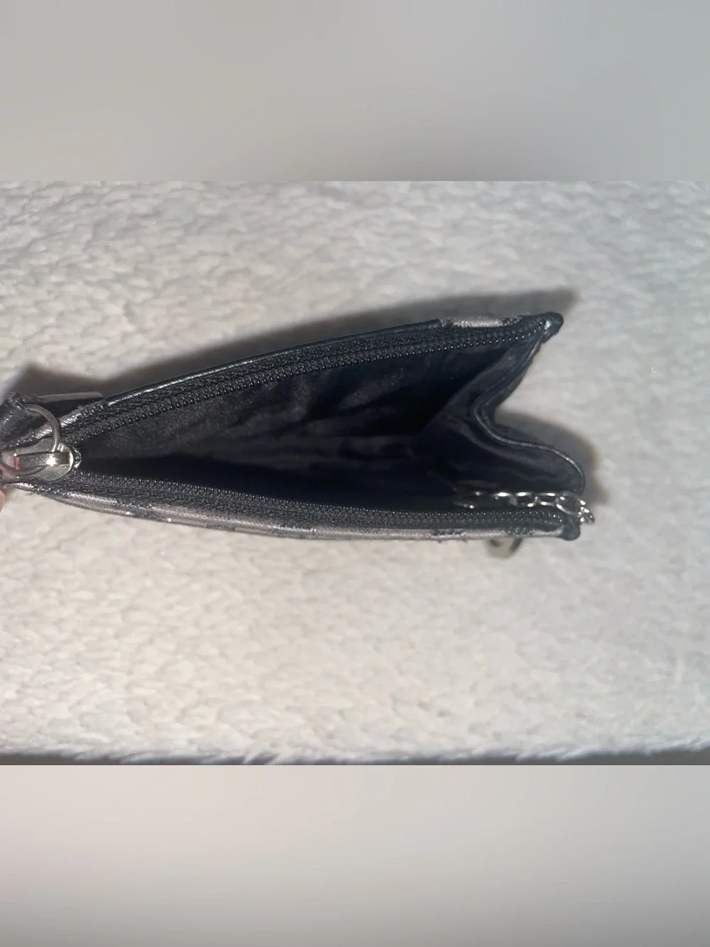 Coach Op-Art Logo Mini Skinny Zip Wallet Black/Gray